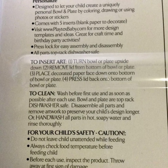 NEW Playtex Create My Own Bowl & Plate Stage 3 Blue BPA FREE - Picture 10 of 11